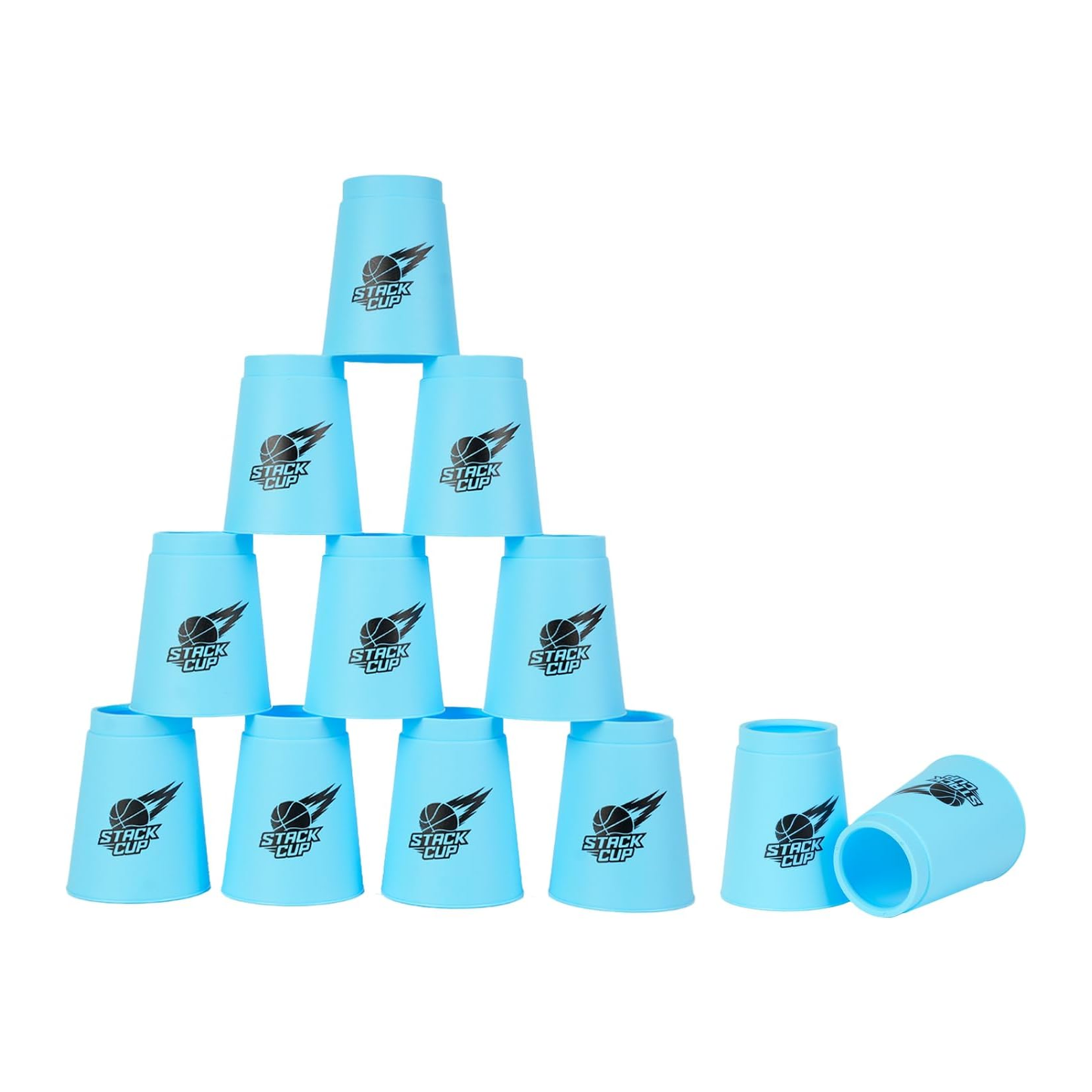 Juego de Vasos Apilables SEISSO – Set de 12 Tazas para Entrenamiento y Juego