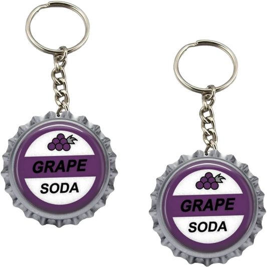 Llavero Ellie Badge Grape Soda – Réplica Botella de Uva (Set de 2)